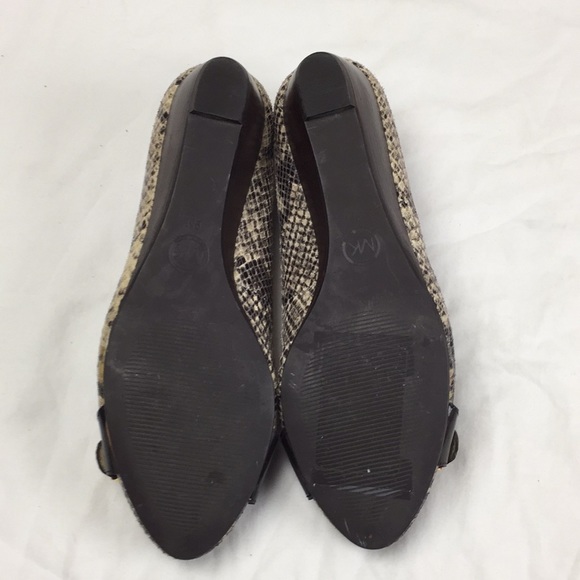 Michael Kors low heel wedge shoes leather upper - Picture 4 of 10